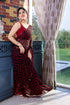 Vasthrlay Fashion Georgette Stripes Printed Ethnic Wear