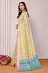 Vasthrlay Yellow Cotton Printed Saree