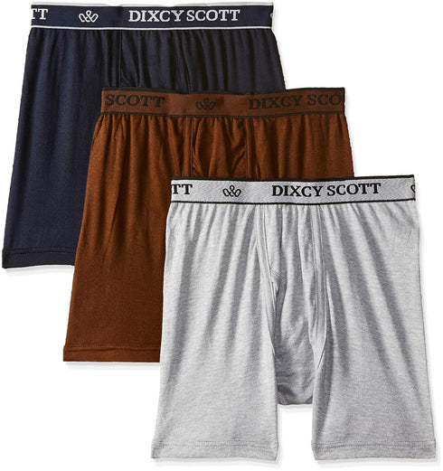 Dixcy Scott Men's Cotton Trunk Slim Solid Trunks (Pack of 3)