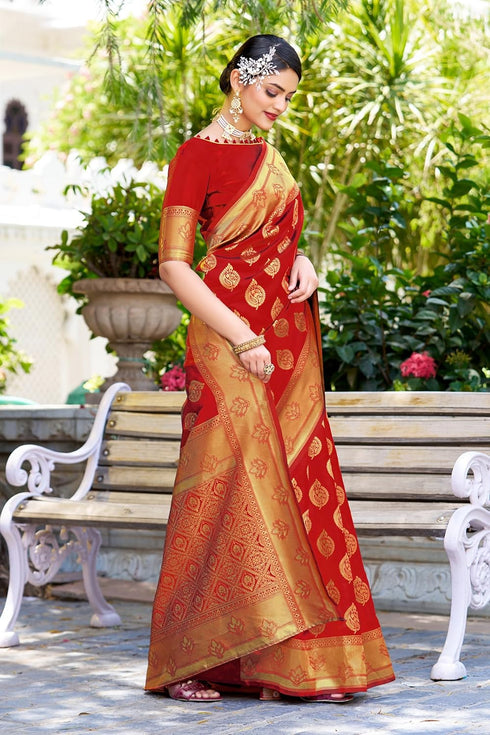 Vasthrlay Banarasi Wine Ethnic Wear