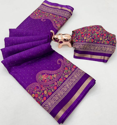 Vasthrlay Kashmiri Print Saree