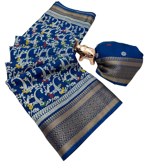 Vasthrlay Printed Beautiful Royalblue