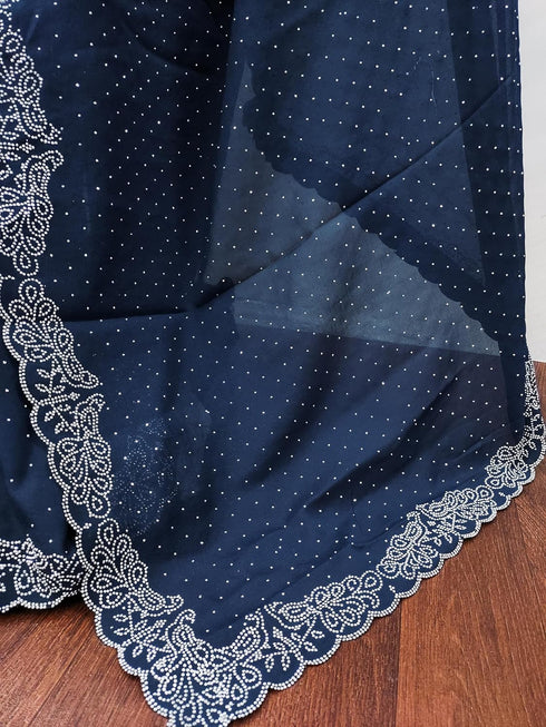 Vasthrlay Georgette Lefpecock Embellishments Occasions