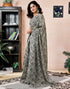 Vasthrlay Chanderi Printed Unstitched Off White Saree