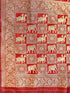 Vasthrlay Banarasi Weaving Maroon Saree