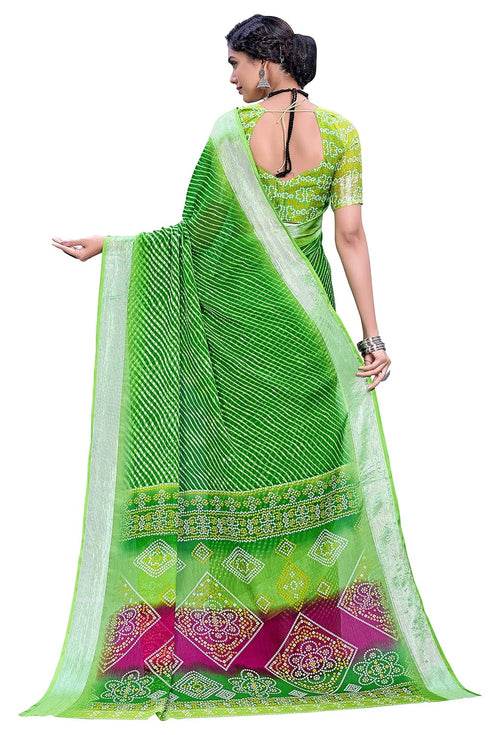 Vasthrlay Bandhani Chiffon Rani Ethnic Wear