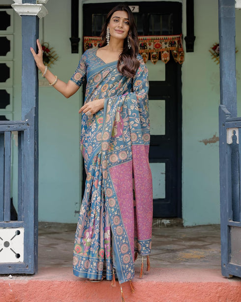 Vasthrlay Handloom Traditional Paisley Saree