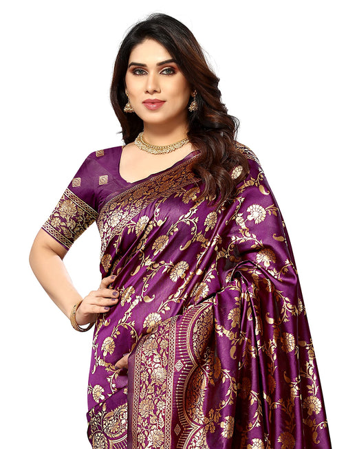 Vasthrlay Kanjivaram Unstitched Saree