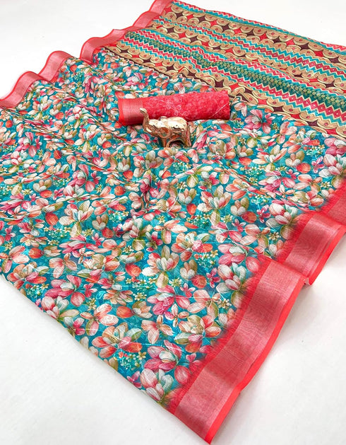 Vasthrlay Tussar Handloom Printed