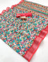 Vasthrlay Tussar Handloom Printed