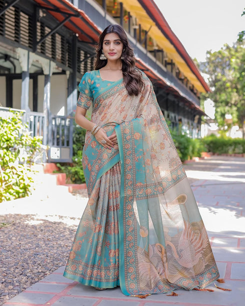 Vasthrlay Handloom Cotton Multicolour Saree