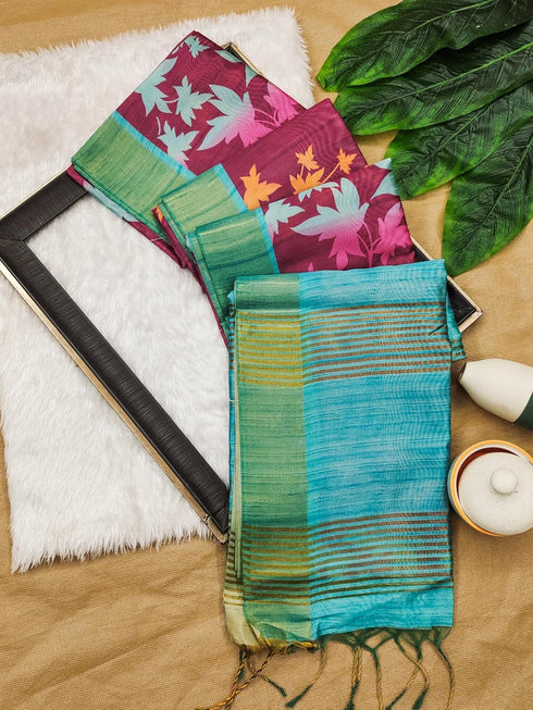 Vasthrlay Saree Extraordinary Kalamkari Floral Print