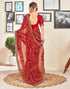 Vasthrlay Georgette Embroidery Unstitched Pink Saree