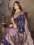 Vasthrlay Kanjeevaram Silk Unstitched Rani Dark Ethnic Wear