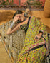 Vasthrlay Womens Printed Unstitched Maroon Saree