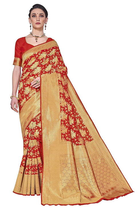 Vasthrlay Banarasi Gs Red Ethnic Wear
