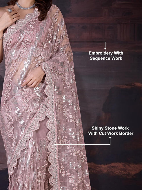 Vasthrlay Embroidery Unstitch Purple Ethnic Wear