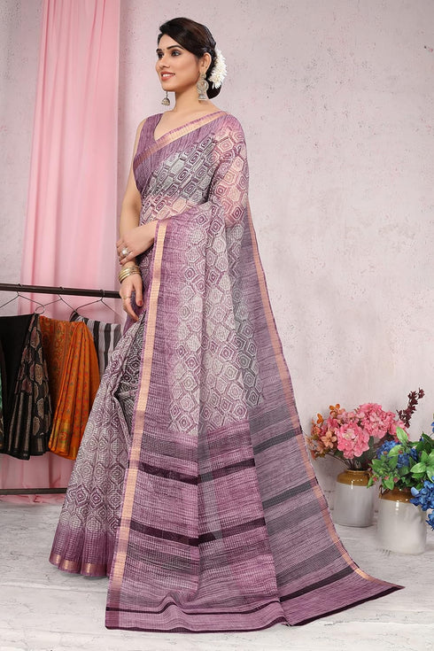Vasthrlay Fashion Polyester Geometric Dusty Ethnic Wear