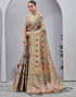 Vasthrlay Banarasi Jacquard Unstitched Grey Saree