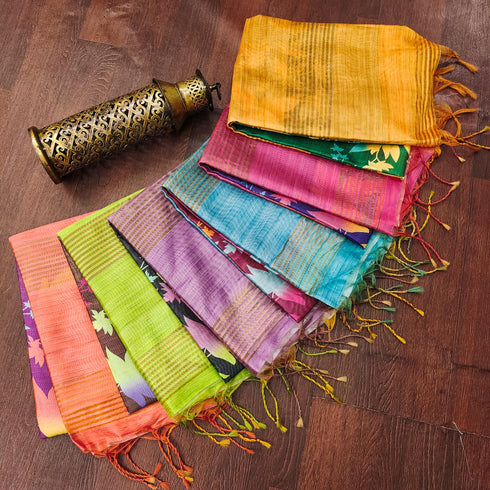 Vasthrlay Saree Extraordinary Kalamkari Floral Print