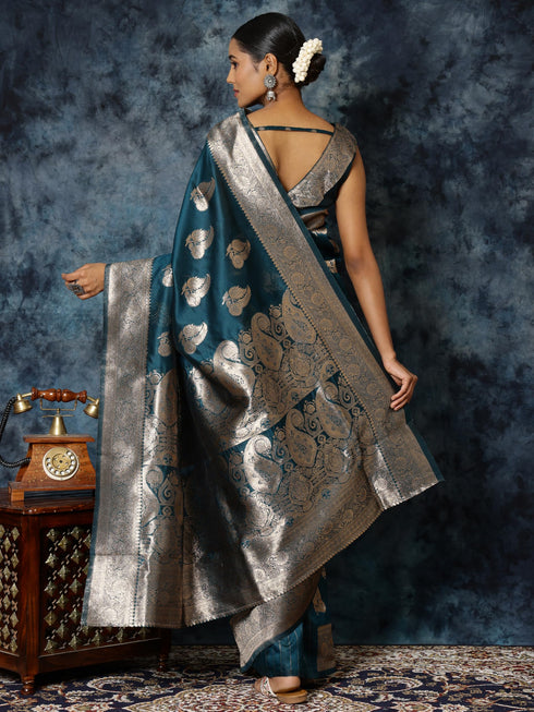 Vasthrlay Banarasi Floral Saree