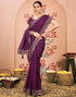 Vasthrlay Bandhani Embroidery Unstitched Rama Green Saree