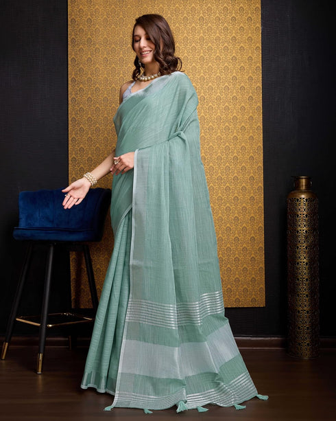 Vasthrlay Women's Cotton Unstitched Blouse Saree