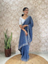 Vasthrlay Georgette Embellishments Scalloped Traditional