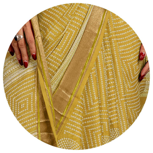 Vasthrlay Fashion Georgette Bandhani Printed Ethnic Wear