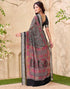 Vasthrlay Georgette Printed Unstitched Red Saree
