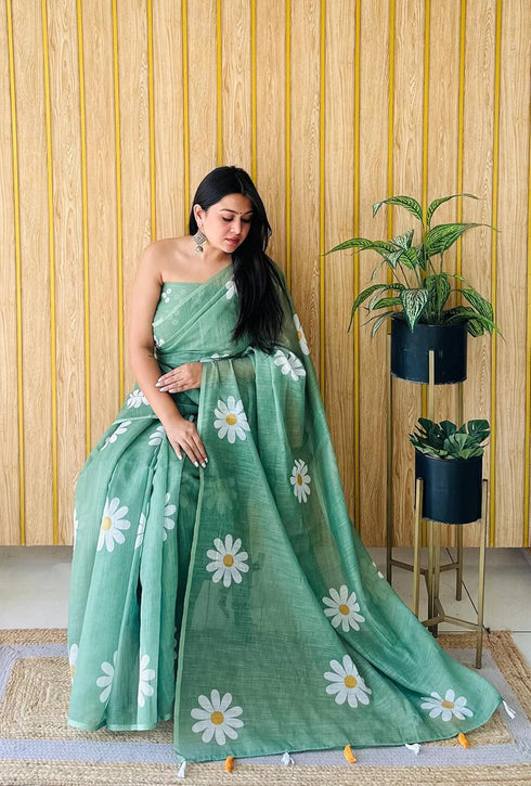 Vasthrlay Georgette Unstitched Saree Az Ys Genda Fool