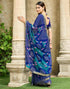 Vasthrlay Chiffon Bandhani Unstitched Green Saree