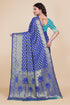 Vasthrlay Embellished Turquoise Ethnic Wear