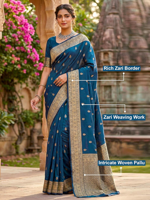 Vasthrlay Jaquard Traditional Unstitch Pink Ethnic Wear