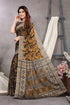 Vasthrlay Fashion Chiffon Georgette Beige Ethnic Wear