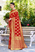 Vasthrlay Banarasi Wine Ethnic Wear
