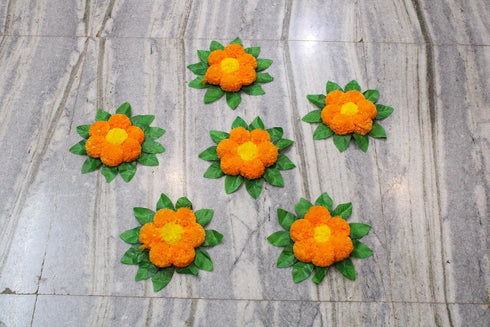 JH Gallery Handmade Artificial Flowers Rangoli Set - Home Decor| Festive Decor