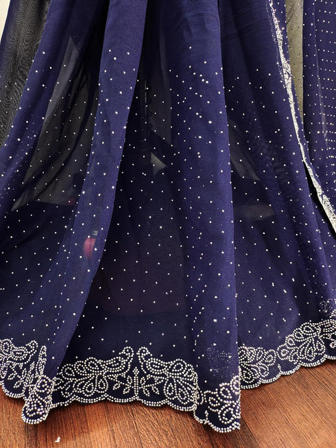 Vasthrlay Georgette Lefpecock Embellishments Occasions