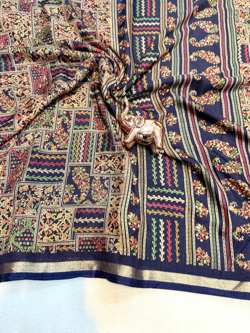 Vasthrlay Kalamkari Darkblue