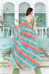 Vasthrlay Georgette Sequence White Ethnic Wear