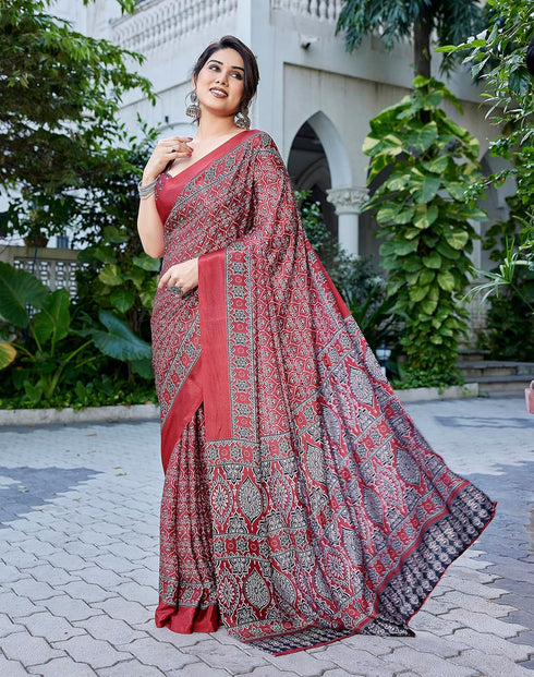 Vasthrlay Malgudi Printed Blouse Ethnic Wear