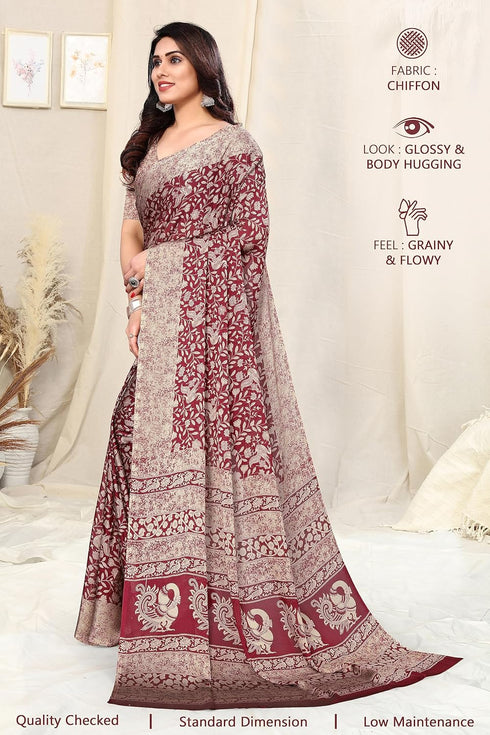 Vasthrlay Fashion Chiffon Georgette Teal Ethnic Wear
