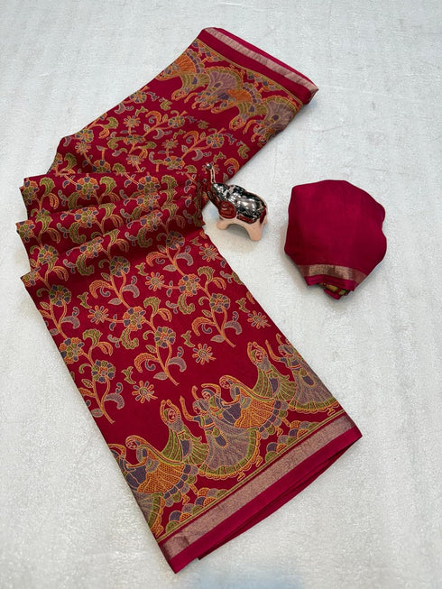 Vasthrlay Tussar Kalamkari Designer