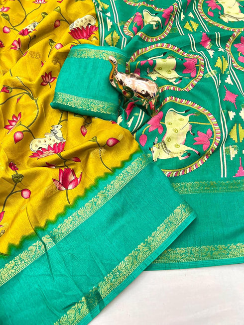 Vasthrlay Silk Saree Kalamkari