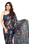 Vasthrlay Fashion Chiffon Printed Navy Ethnic Wear