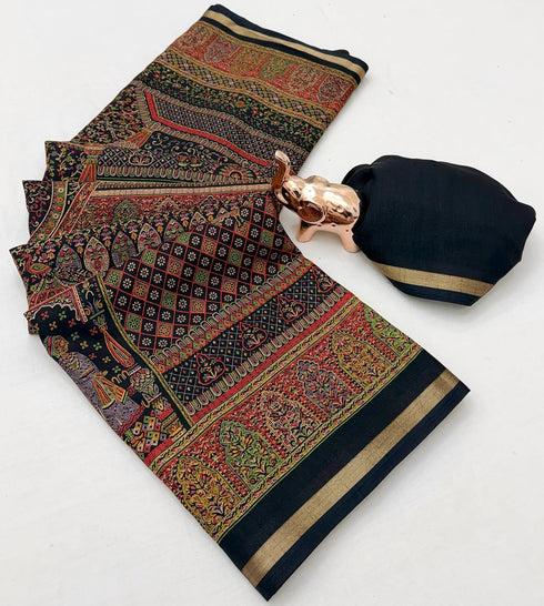 Vasthrlay Kalamkari Darkblue