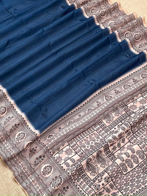Vasthrlay Tussar Traditional Kalamkari