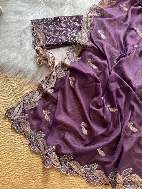 Vasthrlay Georgette Embroidery Unstitch