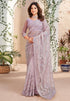 Vasthrlay Embroidery Unstitch Purple Ethnic Wear