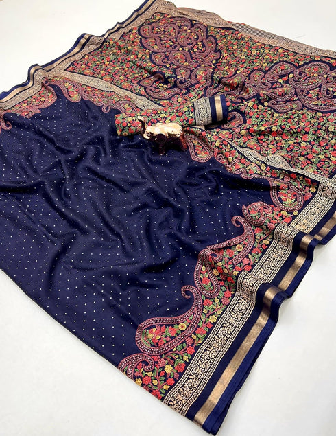 Vasthrlay Kashmiri Print Saree